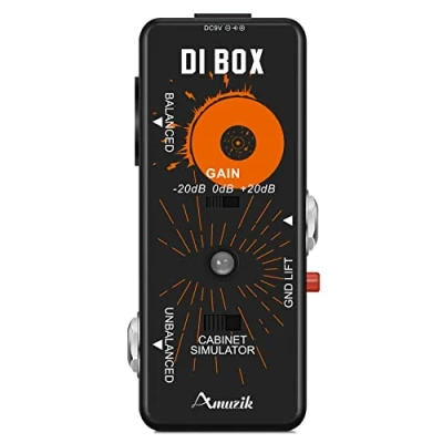 Imagen de Amuzik Di Box Effect Pedal Matchbox Effector for Electric Guitar with Ture Bypass Mini Size