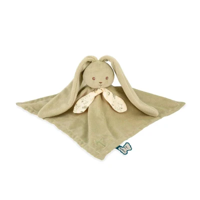 Imagen de KALOO Lapinoo Dudú Conejo Verde Peluche Bebé Cuadrado 30 x cm Viscosa y Pana Muy Suave Caja de Regalo Desde el Nacimiento, K218016