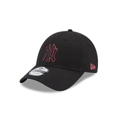 Imagen de New Era 9Forty Kappe York Yankees MLB Hut gebogener Schirm Team Outline Schwarz Pink One Size