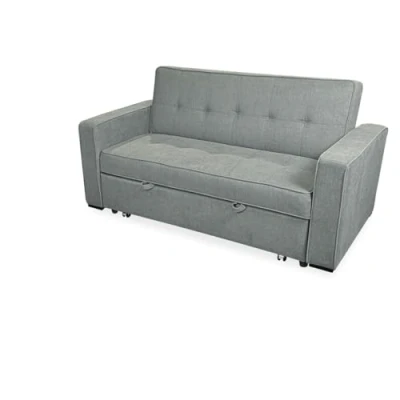 Imagen de Somnia Descanso Sofá Cama de 2 Plazas Modelo Volga, Diseño Moderno y Elegante Práctico Funcional, con Reposabrazos, Gris