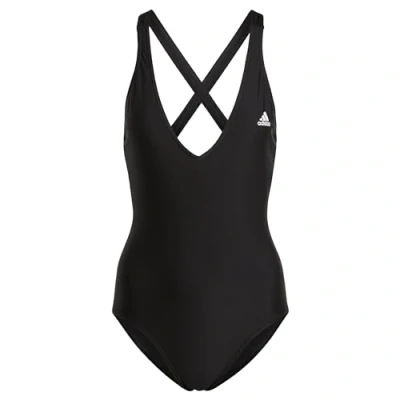 Imagen de adidas Partial 3 Stripes Swimsuit Swim Trunks, Mujer, Multicolor (Black/White), 26
