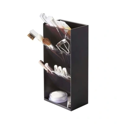 Imagen de Yamazaki Home Tower Organizador de joyas y maquillaje, caja almacenamiento cosméticos pie, vitrina, en ángulo, plástico ABS