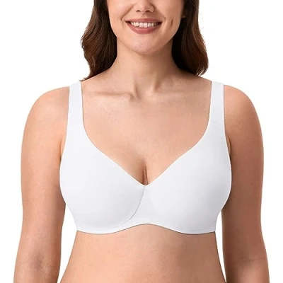 Imagen de AISILIN Sujetador Minimiseur Talla Grande con Aros Sin Relleno Completa Mujer Blanco 110C