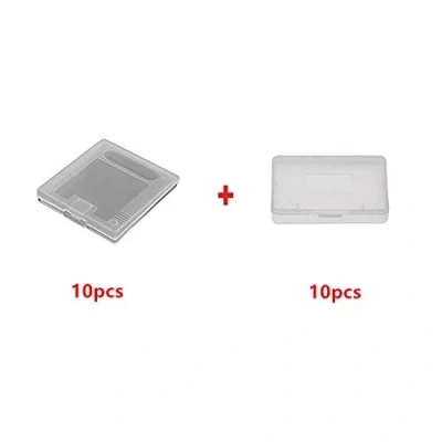 Imagen de WiCareYo 10 unids caso de protección cartucho juego blanco claro para Gameboy Color GBC &amp; tapa transparente cubierta polvo Advance GBA