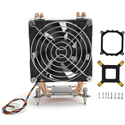 Imagen de Enfriador de CPU para LGA2011 1366 1150 1151 1155 1156 Suministros computadora, Ventilador enfriamiento 9 cm con Placa Posterior y Soporte