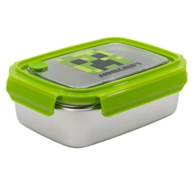 Imagen de Stor8412497021901Acero Inoxidable Rectangular Sándwich Caja, 1020 ml Capacidad, Minecraft