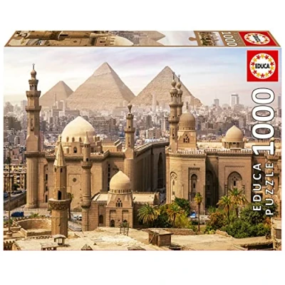 Imagen de Educa Puzzle de 1000 Piezas para Adultos El Cairo, Egipto. Incluye Pegamento Fix Puzzle. A Partir 14 años (19611)