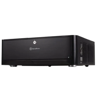 Imagen de SilverStone SST GD06B Grandia HTPC Micro ATX Carcasa de ordenador, Rendimiento silencioso con alto flujo aire, negro