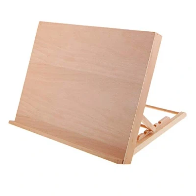 Imagen de Soporte ajustable de madera A2 para pintura, tablero dibujo, mesa lienzo, estación trabajo, bocetos, caballete escritorio