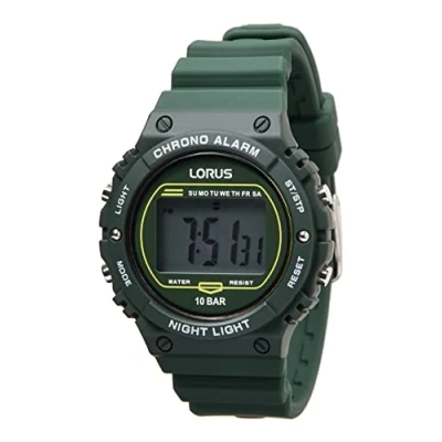 Imagen de Lorus Reloj Digital de Cuarzo para Hombre con Correa Silicona, Verde