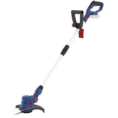 Imagen de Güde 58599 RT 18 201 05 Desbrozadora con batería (Incluye 20 Cuchillas de Repuesto, Cabezal Corte Giratorio 180, protección para Las Plantas) Azul