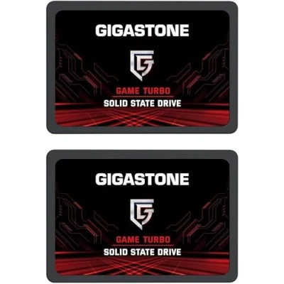 Imagen de Gigastone Game Turbo 2TB Paquete de 2 Disco Duro SSD Interno, Unidad Estado Sólido 3D NAND, SATA III 6 GB/s 2,5 Pulgadas, Lectura hasta 560 MB/s para PS4, Portátil, Escritorio, PC