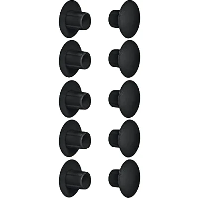 Imagen de cyclingcolors 10x Tapas embellecedor negro blanco gris marrón Capuchón tapones tapón tape inserción tapa (Ø5mm (x10mm) / RAL 9005)