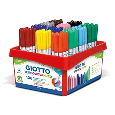 Imagen de Giotto Turbo Advanced Escuela 108 unidades, colores surtidos, 523900