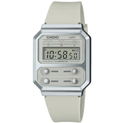 Imagen de Casio A100 Silicone Reloj digital, Talla: One Size, Ivory