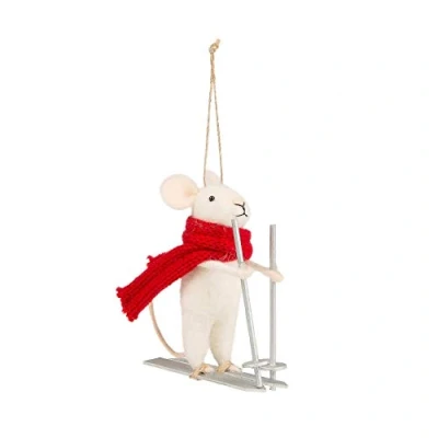 Imagen de Sass &amp; Belle Ratón Esquí Bufanda Roja, Beige Y Rojo, Único