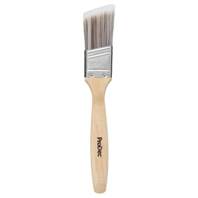 Imagen de ProDec PBPT052 Brocha sintética Profesional de 1.5 Pulgadas con Mango Largo para Cortar líneas Borde Afilado, Pintura Pinturas en Paredes, techos, Madera y Metal, Pulgadas, 38 mm,