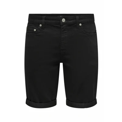 Imagen de Only &amp; Sons Mittlere Taille Normal Geschnitten Shorts vaqueros, Hombre, Talla: Medium, Black denim