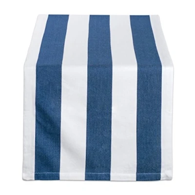 Imagen de DII Blanco y Negro/servilletas, Navy &amp; White, 18x72 Table Runner
