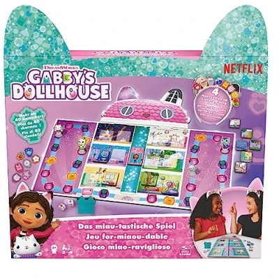 Imagen de Spin Master Games Gabby&#039;s Dollhouse, El Juego Miau Tastic de Mesa para la Popular Serie Preescolar en Netflix, 2 4 Jugadores, Ideal niños a Partir años
