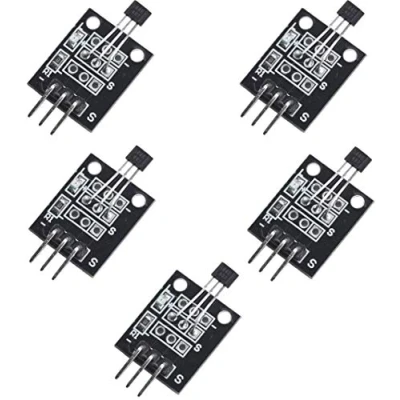 Imagen de ARCELI 5Pcs Módulo de Sensor magnético Hall Effect KY 003 DC 5V para Arduino PIC AVR Smart Cars