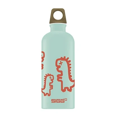 Imagen de SIGG Traveller MyPlanet™ Recyclosaurus Cantimplora infantil (0.6 L), botella hermética, de aluminio sin sustancias nocivas fabricada en Suiza (Amazon Exclusive)