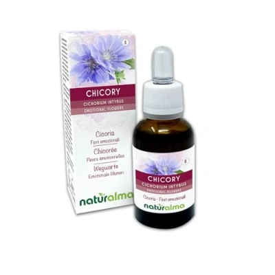 Imagen de Chicory o Achicoria (Cichorium intybus) Flores de Bach Naturalma Gotas 30 ml Extracto líquido sin alcohol Esencias florales Vegano y libre
