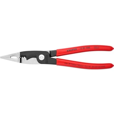 Imagen de Knipex Alicate para instalaciones eléctricas negro atramentado, recubiertos de plástico 200 mm 13 81