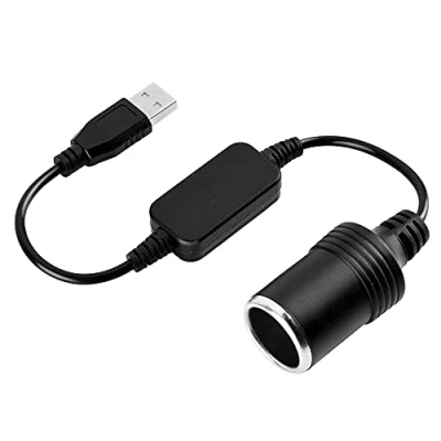 Imagen de convertidor de Adaptador Encendedor Cigarrillos VBESTLIFE, Puerto USB a Cable Enchufe 12V