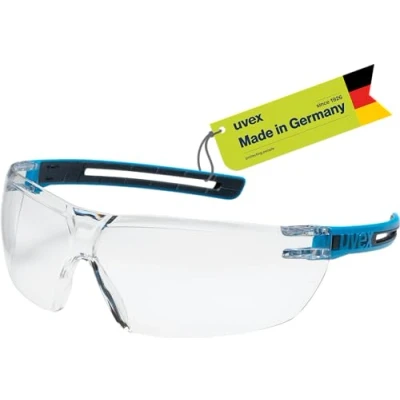 Imagen de Uvex Tune up Gafas de seguridad con protección UV 100%, sin metal, antivaho y resistente a los arañazos, superligeras (23 g), color azul/antracita, transparente