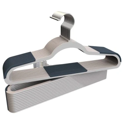Imagen de COM FORT HOUSE Perchas de Plástico Antideslizante Medida 45cm con Superficie Gancho Giratorio 360º Pack 24 Unidades