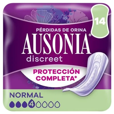 Imagen de Ausonia Discreet Compresas Para Pérdidas De Orina Mujer Normal, 14 Unidades