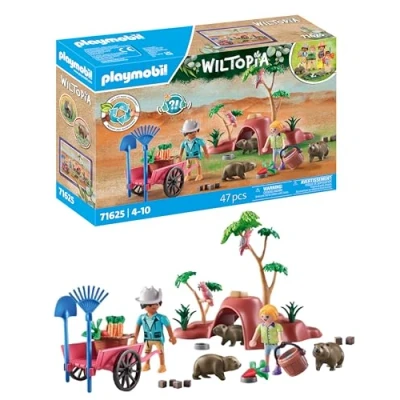 Imagen de PLAYMOBIL Wiltopia 71625 Refugio para tejones australianos, Fabricado con más del 80% de Materiales reciclados y Origen biológico, Juguetes niños niñas a Partir 4 años