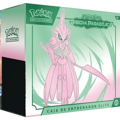 Imagen de Pokémon: Caja de Entrenador Élite Escarlata y Púrpura Brecha Paradójica Ferropaladín JCC Pokémon(9 Paquetes Mejora, 1 Carta holográfica con ilustración expandida Accesorios prémium)