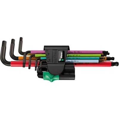 Imagen de 950 SPKL/7B SM Multicolour Juego de llaves acodadas con magnetizador métricas, BlackLaser, 7 piezas