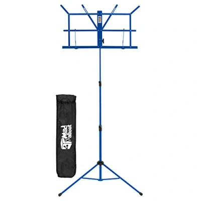 Imagen de Mad About MA MS04 Soporte de música plegable para partituras portátil con bolsa transporte, color azul