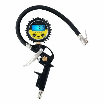 Imagen de Dunlop Manómetro Analógico Profundímetro Coche, Motor, camión Presión de neumáticos con Estuche