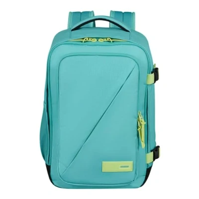 Imagen de American Tourister Take2Cabin Maleta de cabina Wizz Air/Vueling 30 x 20 40 cm, 26,5 L, 0,60 kg, equipaje mano, mochila avión MS, turquesa/verde (Dusty Turquoise/Lime)