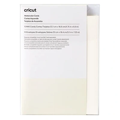 Imagen de Cricut Joy Marfil 12.1cm x 16.8 cm (tamaño Paquete de 10 para Usar con marcadores Acuarela Alfombra Tarjetas, Lienzo, Blanquecino, 16.8cm Size R40)