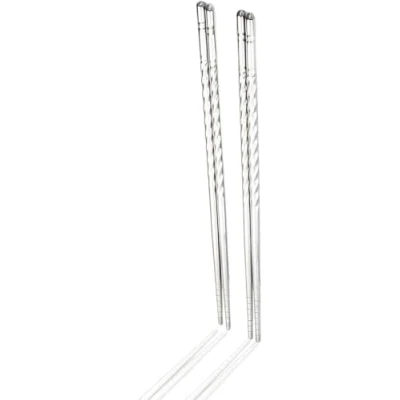 Imagen de PARENCE. Set mit 2 Paar Trommelstöcken aus Edelstahl Länge 22 cm Wiederverwendbar, leicht und zu reinigen Ideal für asiatische Küche, Sushi, Ramen, Dim Sum