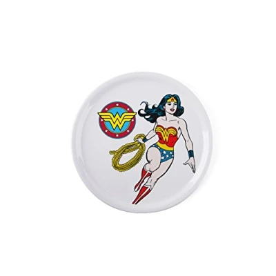 Imagen de Excelsa Wonder Woman Plato de Pizza, Porcelana, Color Blanco, Diametro: 31 cm