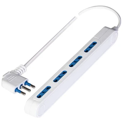 Imagen de Poly pool pp2522 enchufe múltiple spaziozero con 16 A grande y 4 enchufes bivalenti 1,5 m Cable Blanca