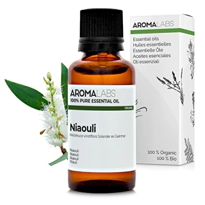 Imagen de BIO Aceite Esencial NIAULI 30mL 100% Puro, Natural, Quimiotipado y Certificado AB AROMA LABS (Marca Francesa)