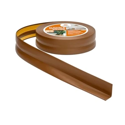 Imagen de Rodapiés Flexible Autoadhesivo Rodapié Plegable para Cocina Baño Cinta de sellado Perfil PVC Estanco Decorativo 32 mm x 23 10 Metros Marrón Oscuro
