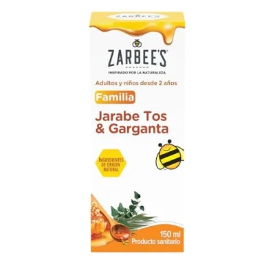 Imagen de Zarbee&#039;s jarabe Tos y garganta (150 ml), antitusivo para calmar proteger la irritada, expectorante con miel toda familia