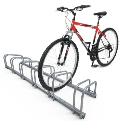 Imagen de VOUNOT Soporte para Aparcar 6 Bicicletas, Aparcamiento, Estacionamiento Bicis, Suelo y Pared, Montaje, Interior Exterior