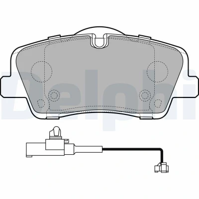 Imagen de DELPHI LP3292 Juego de pastillas freno con contacto avisador desgaste Chapa antichirridos accesorios HYUNDAI: H350 Bus