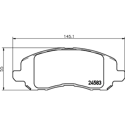 Imagen de HELLA 8DB 355 013 491 Juego de pastillas freno con avisador acústico desgaste DODGE: Caliber, Avenger Berlina, JEEP: Compass, Patriot