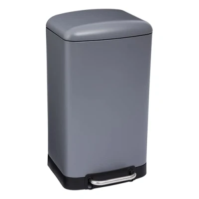 Imagen de WELL HOME Papelera / cubo de basura contenedor residuos con pedal Antracita 30L