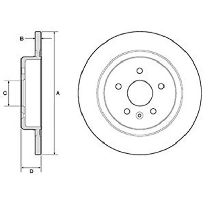 Imagen de DELPHI BG4760C Disco de freno 288 12 5 macizo revestido sin procesar cojinete rueda, anillo sensor ABS OPEL: Astra K Hatchback